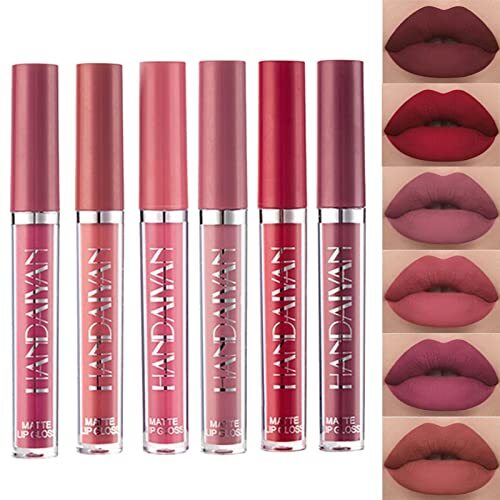 Xiaocao Lippenstiftset - 6 stuks lipgloss voor dames,Langdurige hoog gepigmenteerde waterdichte lip make-up kit Meisjes Vrouwen make-up cadeauset