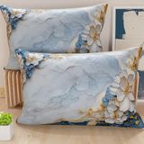 PETTI Artigiani Italiani - Paar kussenslopen 40 x 145 cm, van microvezel, decoratief kussen voor slaapkamer, bank, woonkamer, set van 2 kussenslopen, bloemenpatroon 06 15, 100% Made in Italy