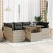 Maison Exclusive - Ensemble de meubles de jardin 7 pièces avec canapé et coussins, gris clair, en polyrotin