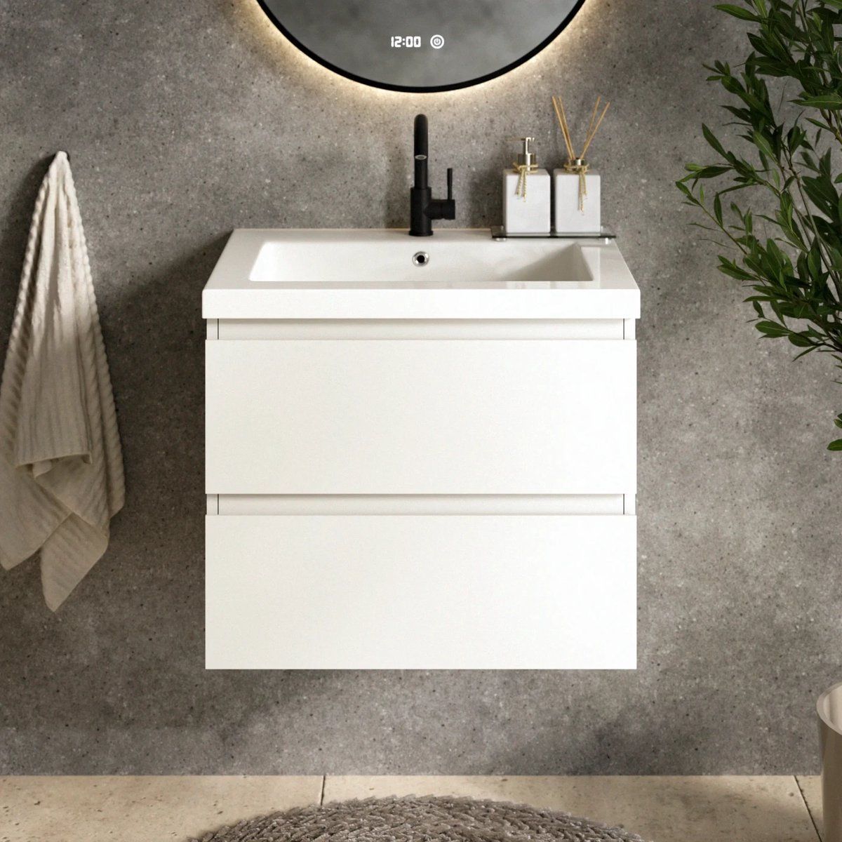 Mirlux Badkamermeubel Glanzend Wit 60 cm
