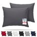 Komfortec Set van 2 Premium Kussenslopen 50x70 cm - Superzachte Kussenhoes – 100% - Geborsteld Mikrovezel 90g/m² - Antraciet