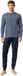 Mey Heren pyjama lange set serie Floral Grid Alaskan Blue