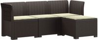 vidaXL 4-Zitter Tuin Sofa met Kussens Rattan Look PP Bruin