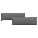 vidaXL Zitkussens - 2 stuks - Stof - Donkergrijs - 120 x 40 cm