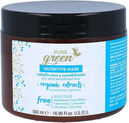 Pure Green Nutritive Haarmasker - 200 ml - Alle haartypes