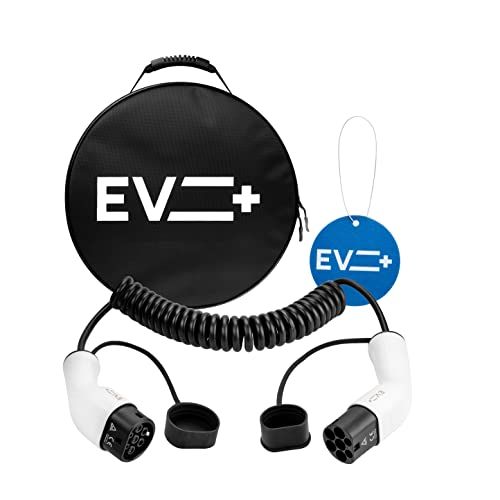 EV Charger Cable Spiral Type 2 to Type 2 5M 32A (7.2kW) - Black