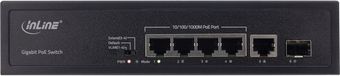 InLine PoE+ Gigabit netwerkswitch 5 poorten (4x PoE+, 1xSFP)