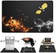 Merkloos / Sans marque Dailygoods Grillmat Hittebestendig tot 1800 °F - Vloerbescherming Zwart 100 x 180 cm