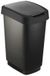 Rotho Salsa - prullenbak - swingdeksel - 50L - BPA vrij - zwart