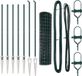 vidaXL Euro-hek - met grondpennen - 10 x 1,4 m - PVC-Coated Staal - Groen