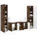 vidaXL Badkamermeubelset 5 st Gerookt eiken 33 x 34,5 x 160 cm