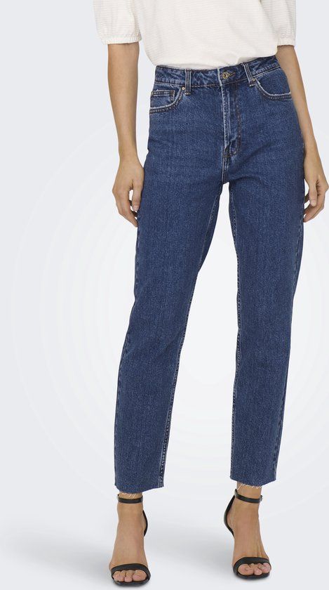 ONLY ONLEMILY LIFE HW ST RAW CR AN MAE05 NOOS Dames Jeans - Blauw - Maat W33 X L32