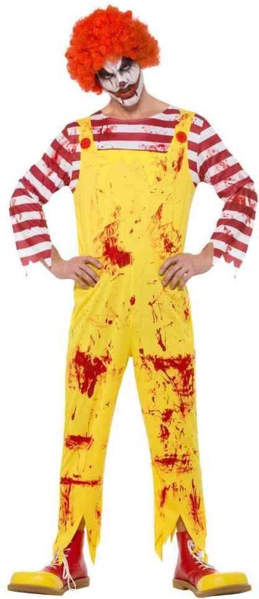 Smiffys Kreepy Killer Clown Costume - Geel - Polyester - Heren