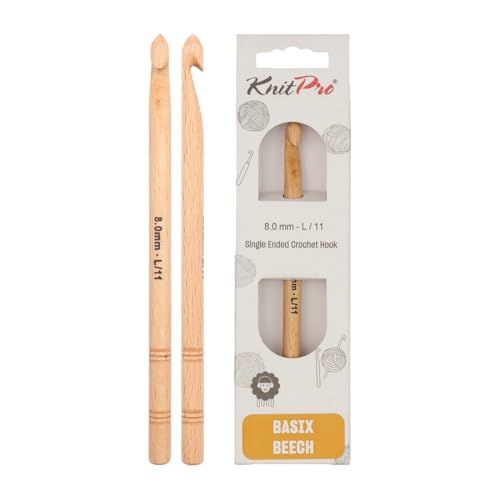 Knitpro Basix Birch Crochet Hook - 8.00 mm