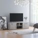 Maison Exclusive - meuble TV aspect béton, gris, 120x34x37 cm, en panneau de particules