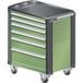 Chariot d'atelier L3627 plastique avec coins - 6 tiroirs
