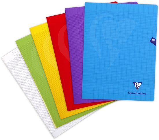 Clairefontaine Mimesys schrift met zijliners, 170 x 220 mm, rood
