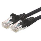 1aTTack.de CAT5e netwerkkabel, 2x RJ45-connectoren, UTP-netwerkpatchkabel, 50 m, zwart