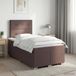 vidaXL Boxspringbed met matras Donkerbruin 120 x 200 cm Stof