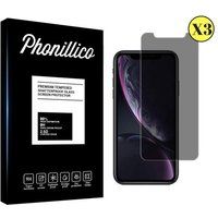 Phonillico® Gehard glas voor iPhone 11 PRO MAX [Pack 3] Zwarte film Anti Spy Glass Screenprotector