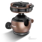 Neewer Statief Ball Head Mount Adapter, Low Profile Statief Hoofd Camera Ball Mount, Quick Lock met 1/4" QR-plaat Compatibel met Peak Design Capture Camera Clip, 360° Pan 90° Tilt, Max Belasting 22