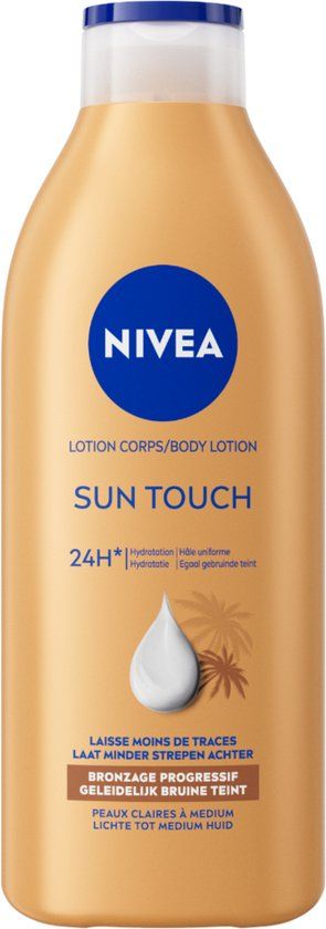 NIVEA Sun Touch Body Lotion - 400 ml - Bruinen zonder Zon - Lichte tot Medium Huid