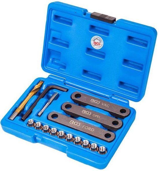 BGS - remleidingen reparatieset - M9 x 1,25 mm - 16-dlg. - Stevige opbergkoffer