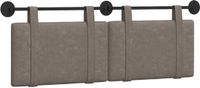 vidaXL - Hangend hoofdbord - Grijs - Antiek - PU