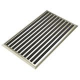 WEST&EAST Deurmat voor buiten, deurmat voor buiten met zilveren aluminium rand en polypropyleen coating, regenbestendige buitenmat, deurmat (goud, 55 x 90 cm)