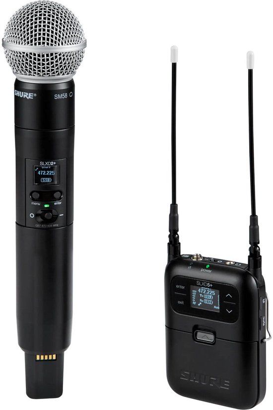 Shure SLXD25+/58-S50 draagbaar draadloos systeem met SM58 (823-865 MHz)