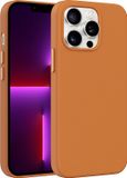 Coverzs Luxe Leren MagSafe Case Geschikt voor iPhone 13 Pro Max (Brun)
