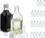 Merkloos Relaxdays Glazen Flesjes Set van 20 - 50 ml - Transparant/Zilver