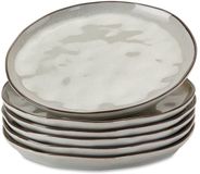 Loberon Dessertbordje set van 6 Biarré grijs