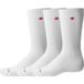 New Balance Unisexe Patch Logo Crew 3 Pack Blanc