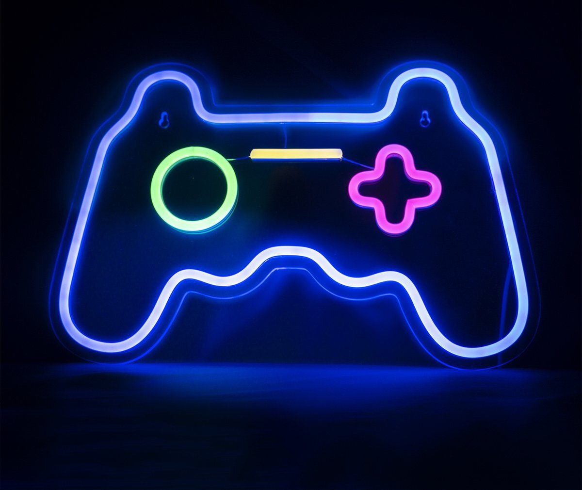 Blazing Neon Blazing Neon® Wandlamp - Neon Wandlamp - Inclusief 2 ophanghaakjes - Playstation Controller Neon Wandlamp - Game Controller - Neon Verlichting - Sfeerverlichting - Neon LED Lamp - Verlichting - Playstation Controller - LED Licht