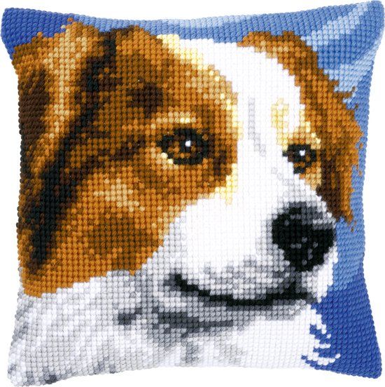 Vervaco Kruissteekkussen kit - Border collie - 40 x 40 cm