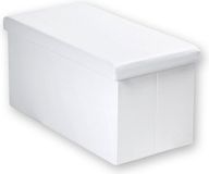 Urban Living - Opvouwbox Wit 76x37,5x37,5cm - Poef Kunstleer