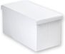 Urban Living - Opvouwbox Wit 76x37,5x37,5cm - Poef Kunstleer