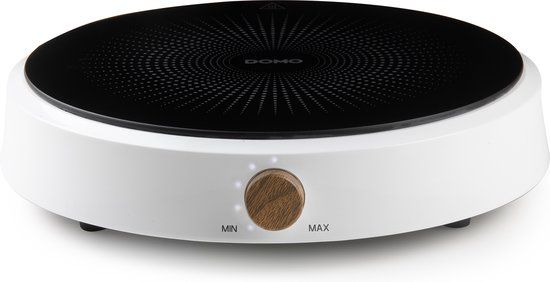 DOMO DO30112IP - Inductiekookplaat - 1 Zone - 28cm - Zwart/Wit