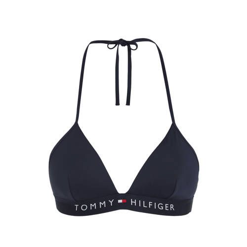 Tommy Hilfiger Voorgevormde Triangel Bikinitop - Donkerblauw