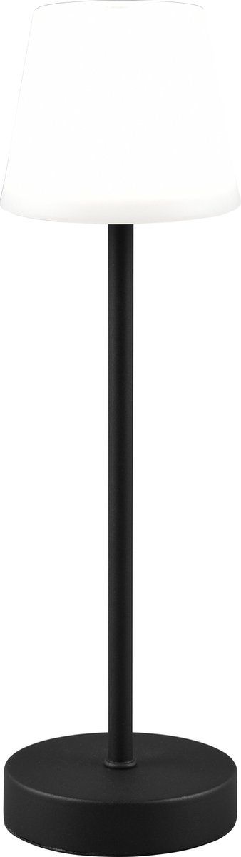 Reality Trio Tafellamp Martinez - Zwart - Kunststof - LED - 2.2W - Oplaadbaar