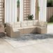 Maison Exclusive - Ensemble de meubles de jardin 7 pièces avec canapé et coussins, beige, en polyrotin