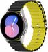 Qubix - Convient pour bracelet Garmin - Convient pour Garmin Vivoactive 4 / 4L - Bracelet style océan - Noir / jaune - Bracelet de montre connectée 22mm