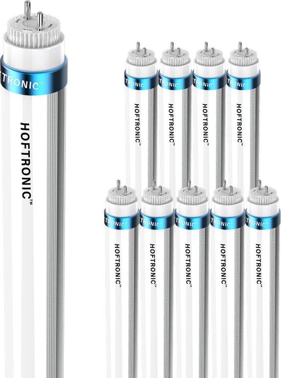 HOFTRONIC 10x LED TL Buis 120cm - T8 G13 Fitting - 18 Watt 2520 lumen - 6000K daglicht wit