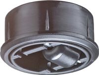 BS Rollen Kunststof klok | d. 65 mm draagvermogen 50 kg | inpersdiepte 18 mm | harde legplanken | 1 stuk - G87.065