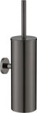 Plieger Vigo Toiletset Accessoires – Wc borstel – Wc Rolhouder – Handdoekhaakje - 10 jaar garantie – Geborsteld Gunmetal