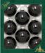 Krebs kerstballen - 16x - ebony zwart glans kleur - D7 cm - glas