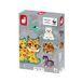 Janod 5 Adaptable Animal Puzzles (2 to 6 Pieces) - Early Educational Game - Observation and Coordination - Made in France - WWF Partnership - FSC-Certified Cardboard - From 2 years old, J08625