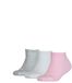 Puma 3-paar kindersneaker sokken - Invisible - Katoenen meisjes en jongens enkelsokken - 30 - Roze