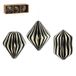 Mica Decorations kerstornament ui druppel - papier - zwart (3 stuks)